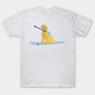 SUP Preppy Golden Retriever - Lilly Inspired Stand Up Paddle Board T-Shirt